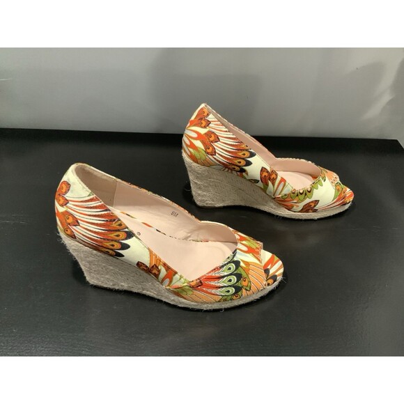 Ashro Espadrille Canvas Wedge NWT Size 9M - Picture 1 of 5